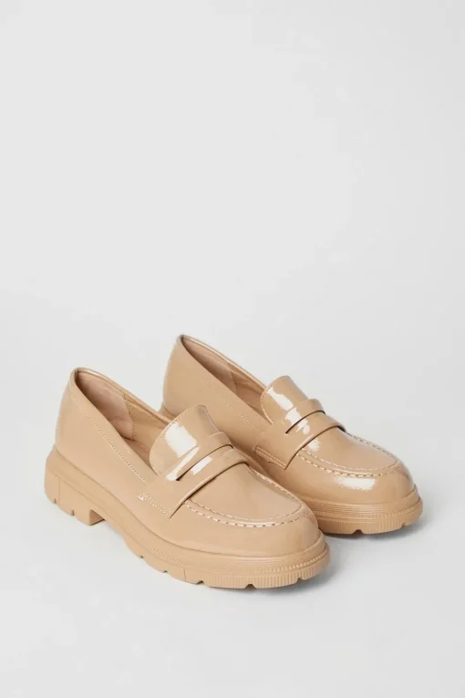 Faith: Luana Patent Penny Chunky Loafers