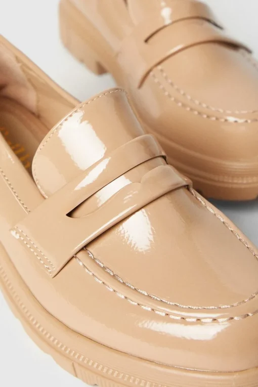 Faith: Luana Patent Penny Chunky Loafers
