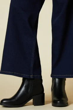 Faith: Milan Buckle Detail Medium Block Heel Ankle Boots