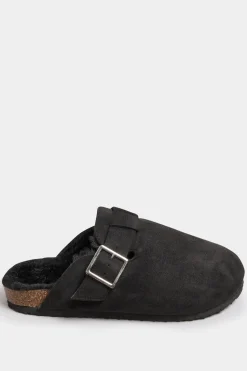 Faux Fur Lined Clogs In Extra Wide Fit