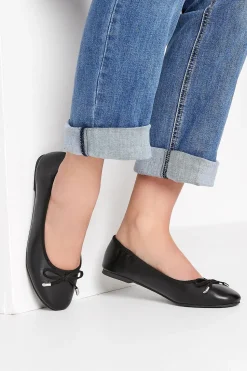 Faux Suede Ballerina Pumps