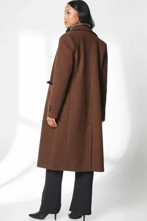Faux Wool Double Breasted Coat