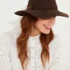 Feather Trim Floppy Fedora Hat