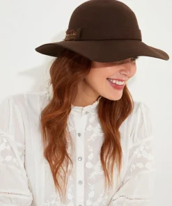 Feather Trim Floppy Fedora Hat