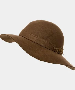 Feather Trim Floppy Fedora Hat