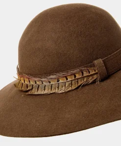 Feather Trim Floppy Fedora Hat