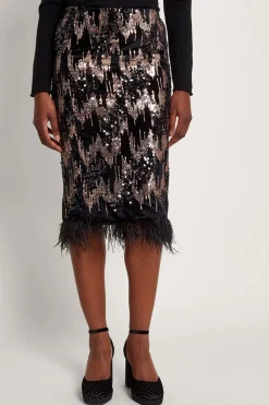 Fern Sequin Midi Skirt