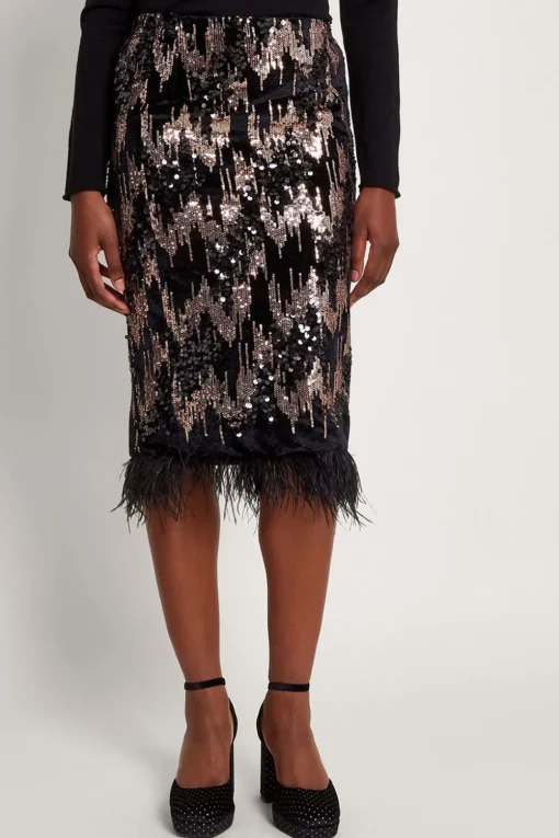 Fern Sequin Midi Skirt
