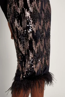 Fern Sequin Midi Skirt
