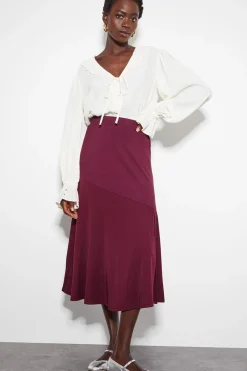 Fifi Jersey Panel Midi Skirt