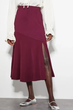Fifi Jersey Panel Midi Skirt