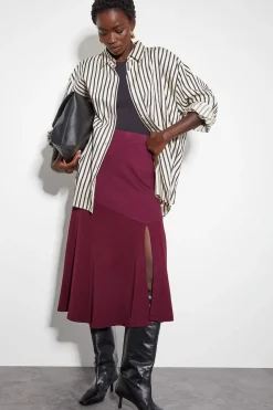 Fifi Jersey Panel Midi Skirt