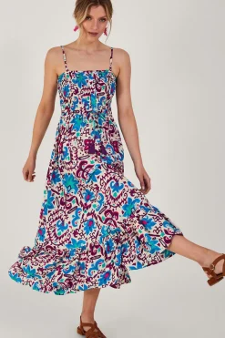 Fire Flower Ikat Cami Dress