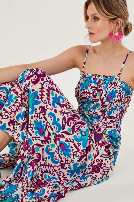 Fire Flower Ikat Cami Dress