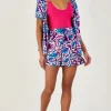 Fire Flower Ikat Print Shorts