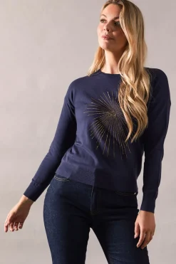 Firework Embellished Knitted Jumper