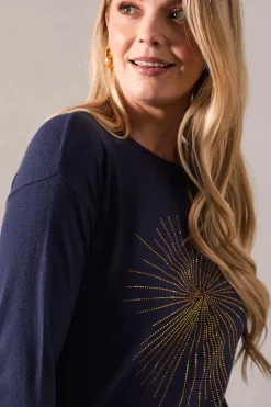 Firework Embellished Knitted Jumper