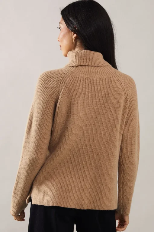 Fisherman Rib Roll Neck Jumper