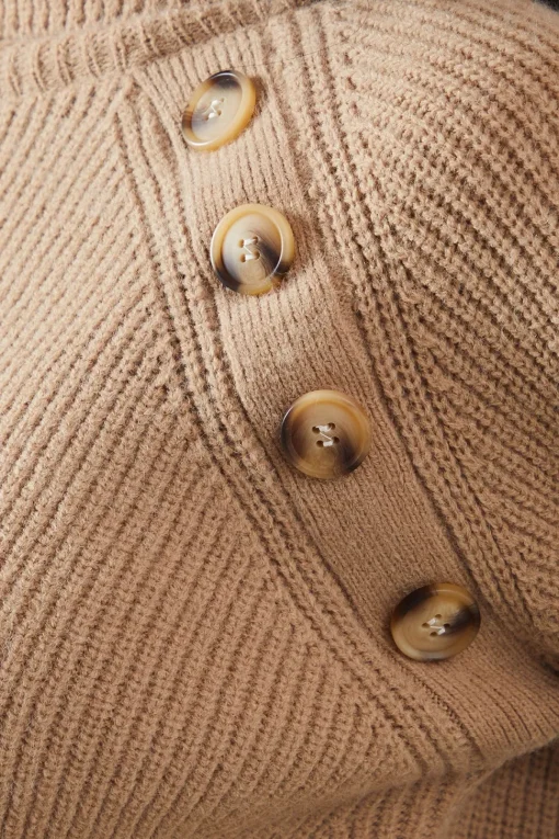 Fisherman Rib Roll Neck Jumper