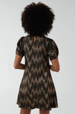 Fixed Wrap Skater Dress With Tie