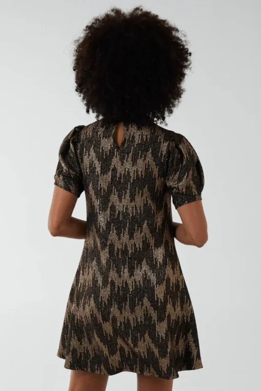Fixed Wrap Skater Dress With Tie