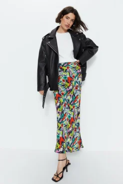 Floral Bias Maxi Skirt