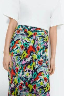 Floral Bias Maxi Skirt