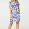 Floral Cap Sleeve Short Shift Dress