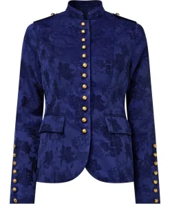 Floral Cropped Military Jacket