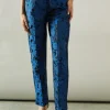 Floral Jacquard Tapered Trouser