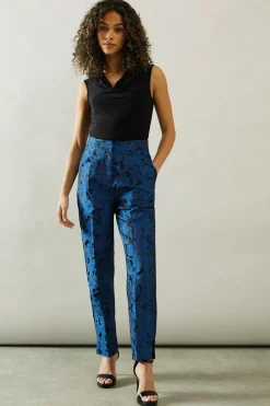 Floral Jacquard Tapered Trouser