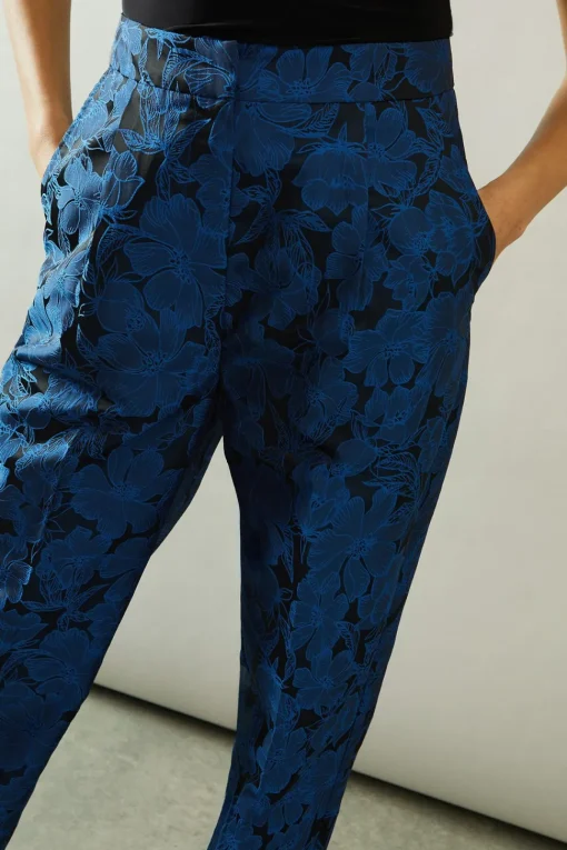 Floral Jacquard Tapered Trouser