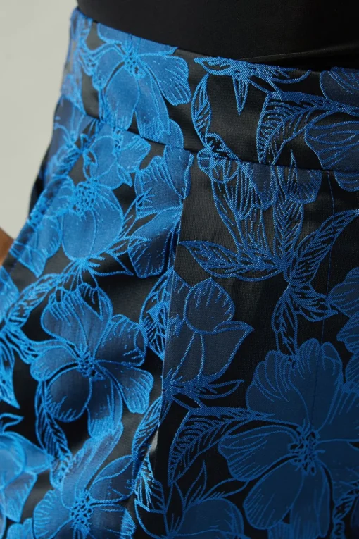 Floral Jacquard Tapered Trouser