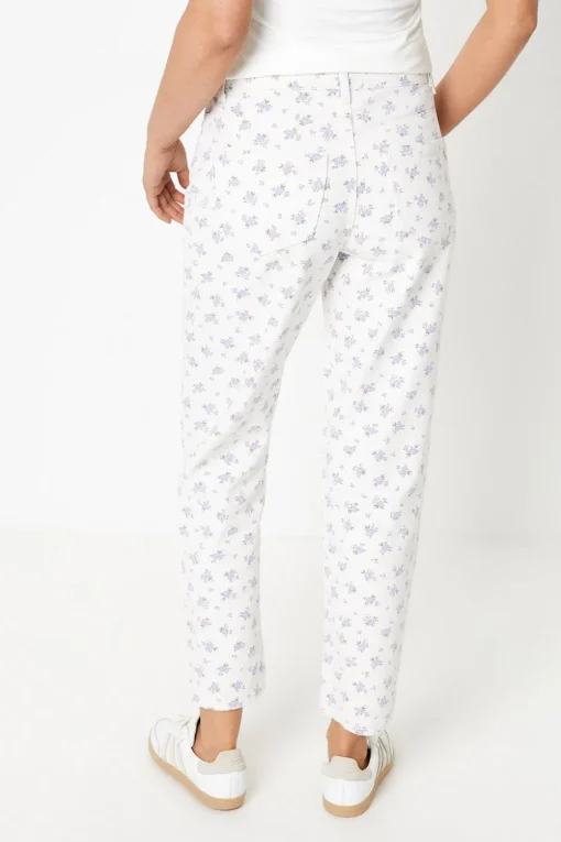 Floral Print Denim Jean