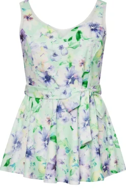 Floral Print Peplum Top