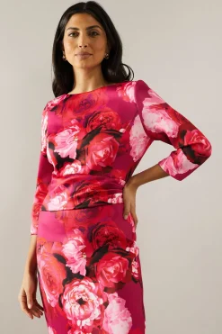 Floral Scuba Midi Dress