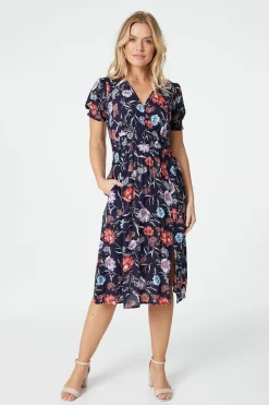 Floral Short Sleeve Dress