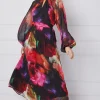 Floral Tie Back Midi Dress