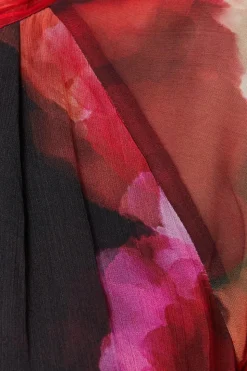 Floral Tie Back Midi Dress