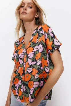 Floral V Neck Tunic