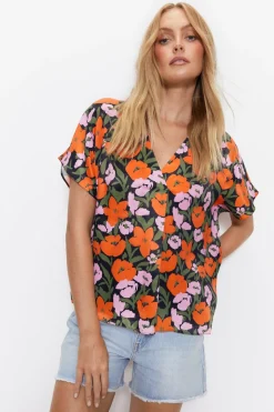 Floral V Neck Tunic