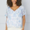 Floral Wrap Blouse