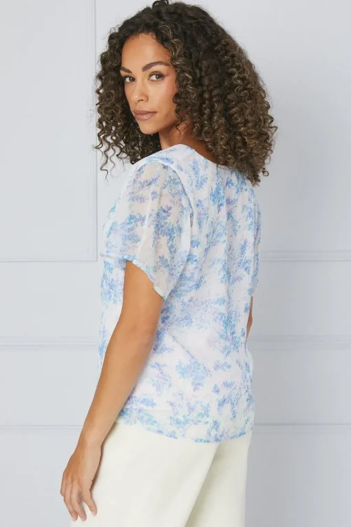 Floral Wrap Blouse