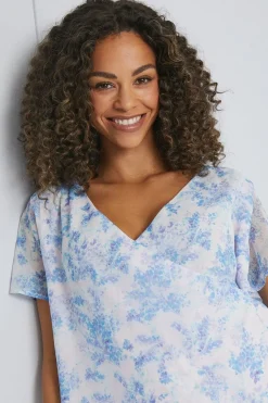Floral Wrap Blouse