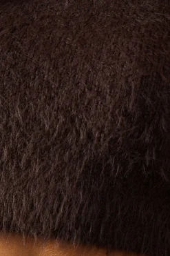 Fluffy Knit Cropped Long Sleeve Jumper