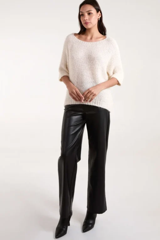 Fluffy Textured Knit Jumper