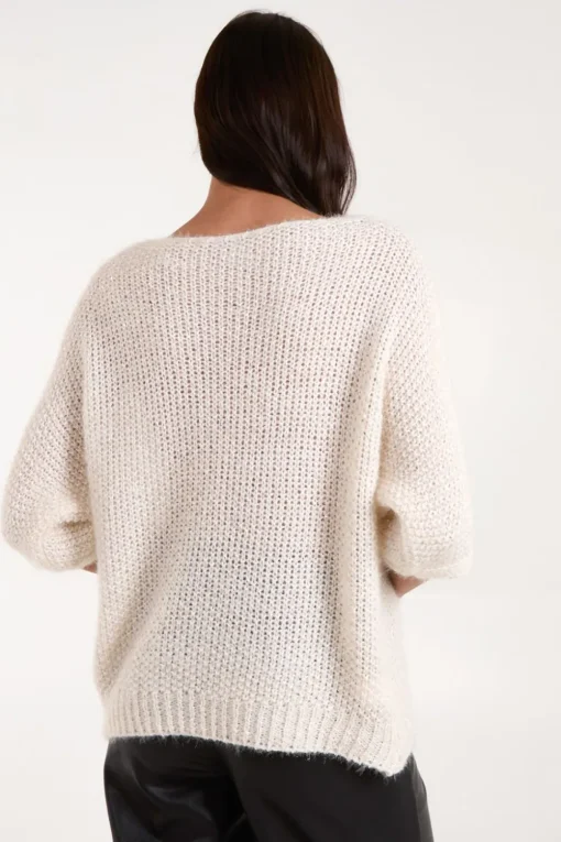 Fluffy Textured Knit Jumper