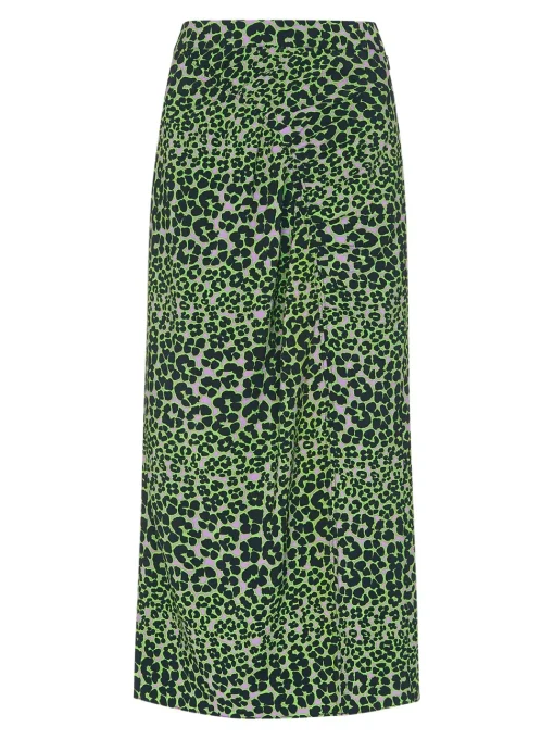 Fluro Animal Ruched Skirt-Animal Print