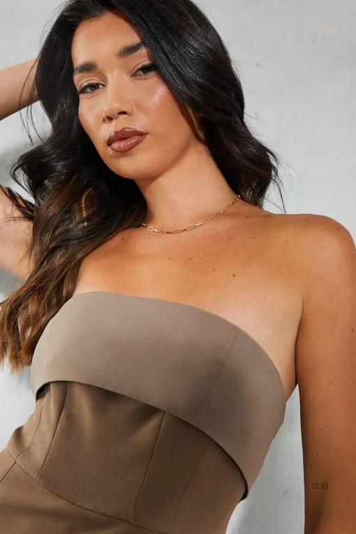 Fold Over Corset Skort Playsuit
