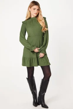 Frill Neck Mini Dress
